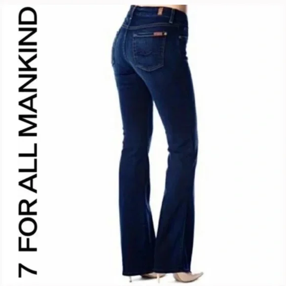 7 For All Mankind Indigo Bootcut Jean 28 - Picture 9 of 12